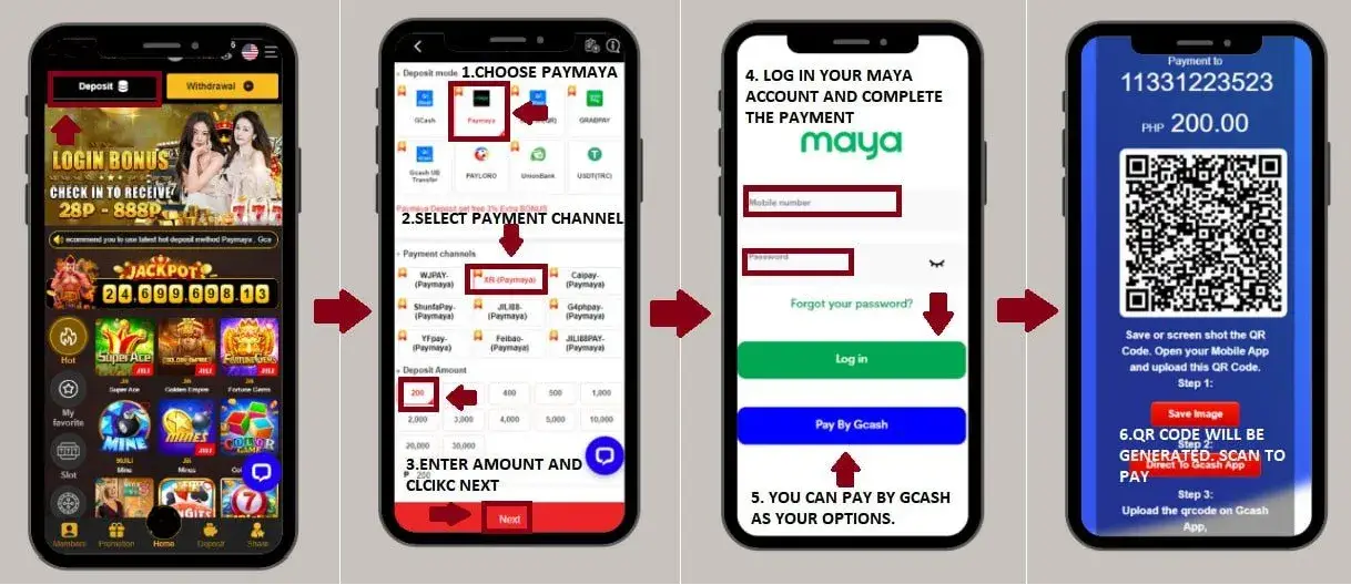 MNLWIN Deposit using Paymaya