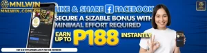 MNLWIN Like and Share Facebook Earn Up to P188